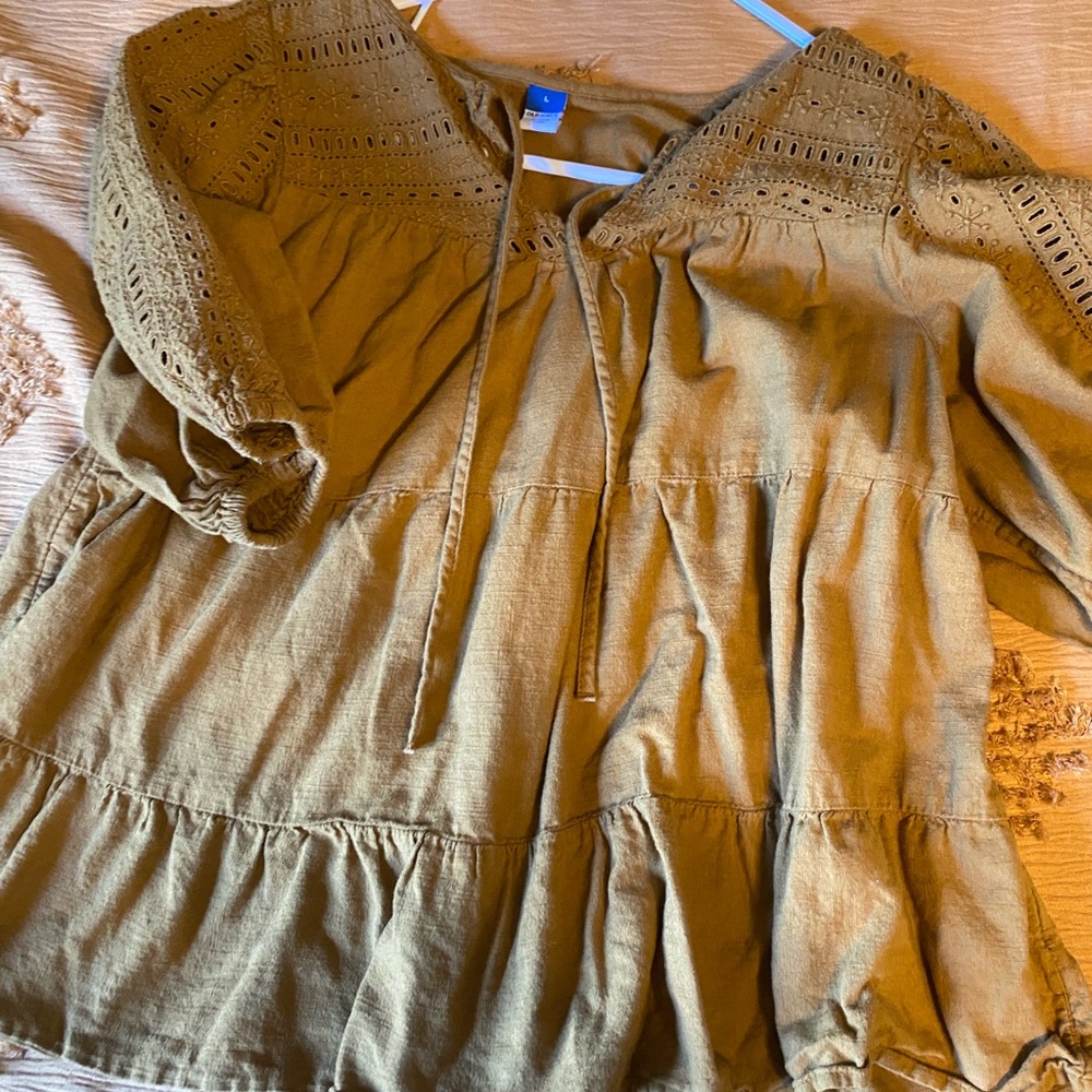 Old Navy Mustard Yellow Blouse